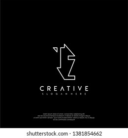 abstract clean modern lines TZ logo letter design concept