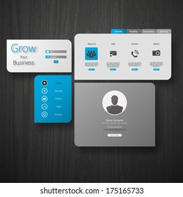 Abstract Clean, Modern Website template design EPS 10