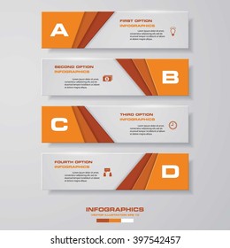 Abstract clean number banners template/5 steps banners layout. Vector. EPS10.
