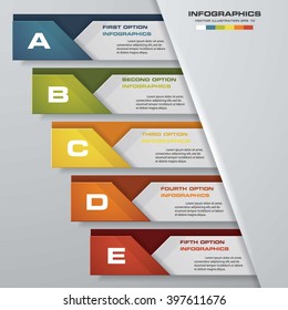 Abstract clean number banners template/5 steps banners layout. Vector. EPS10.