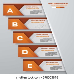 Abstract clean number banners template/5 steps banners layout. Vector. EPS10.