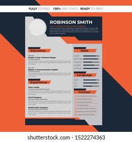 Abstract Clean Resume Template. You can use it for your job interview or something else. Thanks Hope you will like it. 