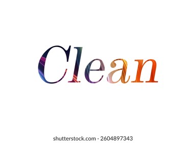 Abstract Clean Text Effect Design White Background
