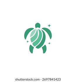 abstract clean turtle logo vector