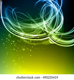 Abstract clean vector background. Stylish fresh frame with shine filaments