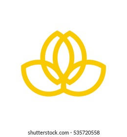 Abstract clean vector Logotype. It can also be seen as a flower or leaves.