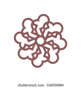 Abstract clean vector Logotype. It can also be seen as a flower, leaves in a circle or a wind turbine.