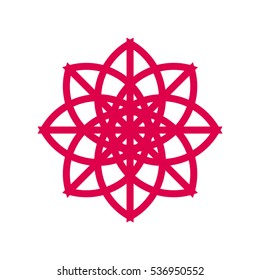 Abstract clean vector Logotype. It can also be seen as a flower, leaves in a circle or a berry fruit.