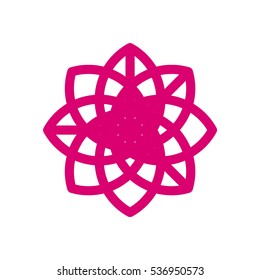 Abstract clean vector Logotype. It can also be seen as a flower, leaves in a circle or a berry fruit.
