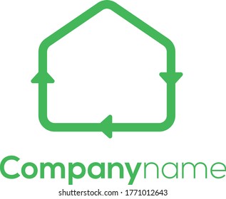 Abstract Cleaning home Logo Template