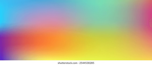 Abstrato céu azul claro. Arco-íris pastel. Banner azul claro, cor-de-rosa e amarelo. Padrão de gradiente do céu pastel. Fundo de gradiente colorido difuso luz borrada fuzz.