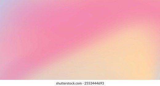 Abstract clear blue sky. Pastel rainbow. Light blue, pink and yellow color vector banner. Pastel gradient sky pattern. VECTOR ILLUSTRATION EPS 10