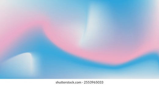 Abstract clear blue sky. Pastel rainbow. Light blue, pink and yellow color vector banner. Pastel gradient sky pattern. Blurred light fuzz colorful gradient