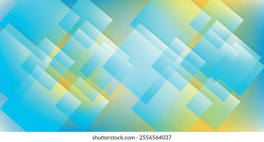 Abstract clear blue sky. Pastel rainbow. Light blue, pink and yellow color vector banner. Pastel gradient sky pattern. Blurred light fuzz colorful gradient
