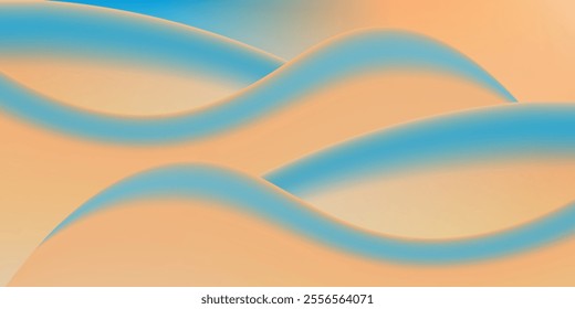 Abstract clear blue sky. Pastel rainbow. Light blue, pink and yellow color vector banner. Pastel gradient sky pattern. Blurred light fuzz colorful gradient