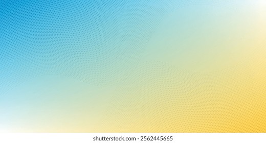 Abstract clear blue sky. Pastel rainbow. Light blue, pink and yellow color vector banner. Pastel gradient sky pattern. Blurred light fuzz colorful gradient background. Vector soft horizontal backdrop
