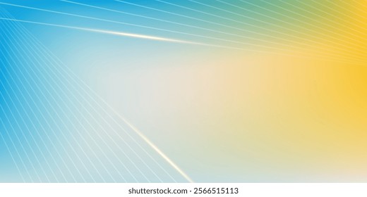 Abstract clear blue sky. Pastel rainbow. Light blue, pink and yellow color vector banner. Pastel gradient sky pattern. Blurred light fuzz colorful gradient