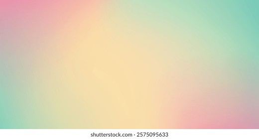 Abstract clear blue sky. Pastel rainbow. Light blue, pink and yellow color vector banner simple art
