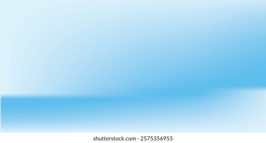 Abstract clear blue sky. Pastel rainbow. Light blue, pink and yellow color vector banner. Pastel gradient sky arts