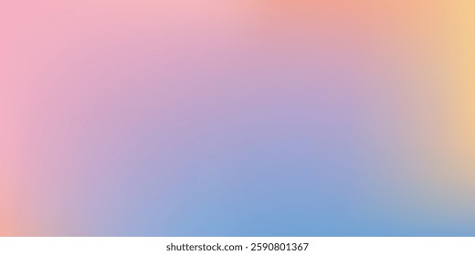 Abstract clear blue sky. Pastel rainbow. Light blue  pink and yellow color vector banner abstract