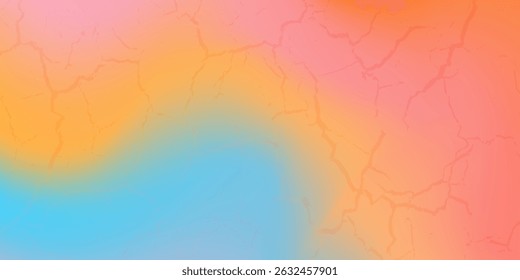 Abstract clear blue sky. Pastel rainbow. Light blue, pink and yellow vector banner. Pastel gradient sky pattern. Vector illustration