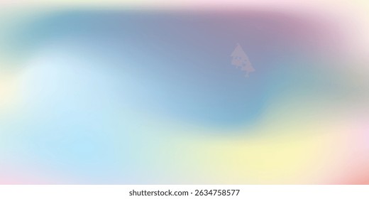 Abstrato céu azul claro. Arco-íris pastel. Banner azul claro, cor-de-rosa e amarelo. Padrão de gradiente do céu pastel. Fundo de gradiente colorido difuso luz borrada fuzz. Tela de fundo horizontal macia do vetor