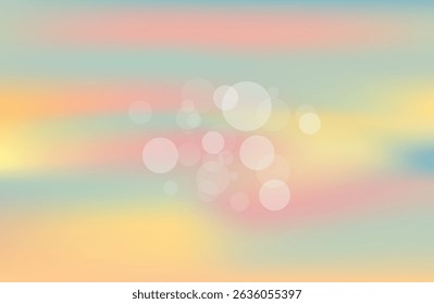 Abstract clear blue sky. Pastel rainbow. Light blue, pink and yellow color vector banner.
Pastel gradient sky pattern. Blurred light fuzz colorful gradient background. Vector soft horizontal backdrop