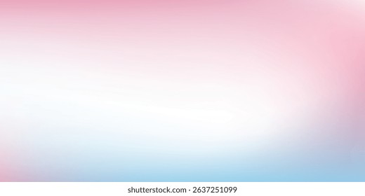 Abstract clear blue sky. Pastel rainbow. Light blue, pink and yellow color vector banner. Pastel gradient sky pattern simple art design