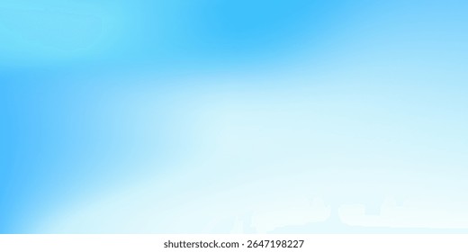 Abstract clear blue sky. Pastel rainbow. Light blue  white color vector banner. Pastel gradient sky pattern. Simple art modern good