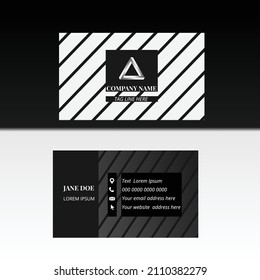 Abstract clear business card design vector