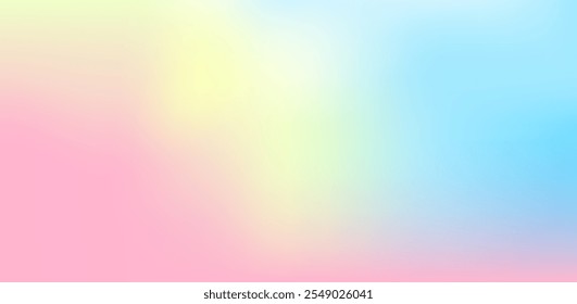 Abstract clear multicolor gradient background , soft glow rainbow color , Vector.