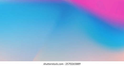 Abstract clear red sky. Pastel rainbow. Light blue, pink and yellow color art