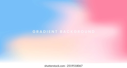 Abstract clear soft Gradient Pastel Light blue, pink and yellow color Background