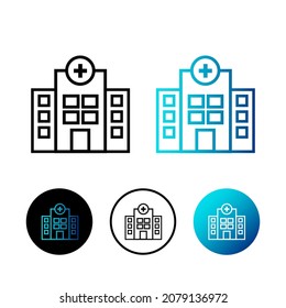 Abstract Clinic Icon Illustration Flat Design