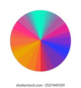 Abstract clipart wheel rainbow spectrum colors vector. Round circle color palette.
