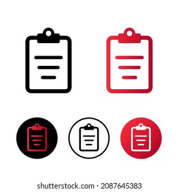 Abstract Clipboard Icon Illustration Flat Design