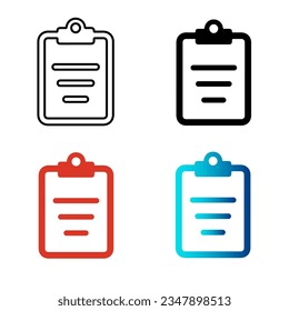 Abstract Clipboard Silhouette Illustration, can be used for business designs, presentation designs or any suitable designs.