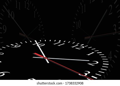 Abstract Clock background. Vector illustration