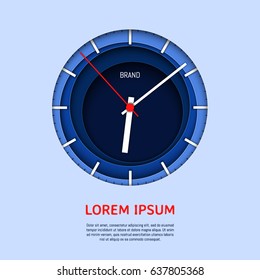 Abstract clock face design. Concept for book cover, banner, art project or another design works. Vector illustration.