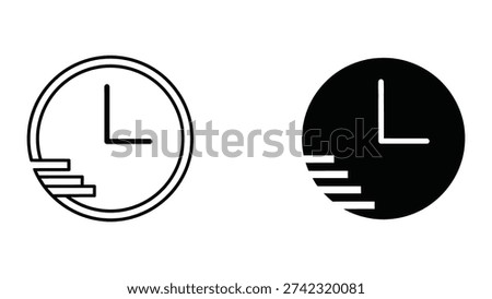 Abstract clock face with minimalist lines suggesting time, progress, and modern design.