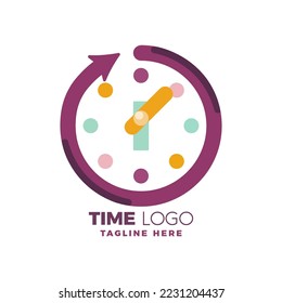 Abstract Clock logo design for business company.