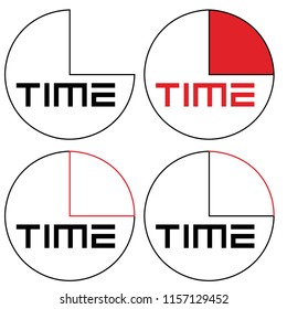 abstract clock with logo time minimalism logo