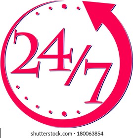 Abstract clock silhouette. eps10