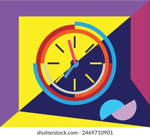 Abstract Clock. Time management and business concept vector