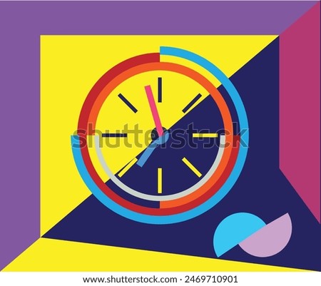 Abstract Clock. Time management and business concept vector