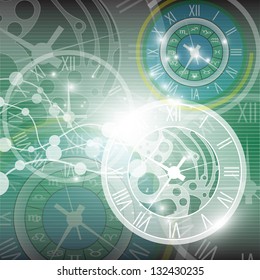 abstract clock vector background