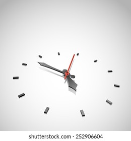 Abstract clock vector background with copy space.