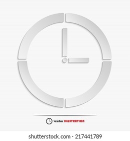 Abstract clock web icon for your design