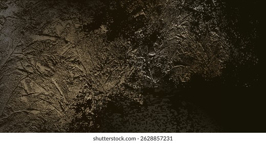 An abstract close-up of a textured surface, featuring a blend of rough and smooth elements, creating a dark and dramatic look.