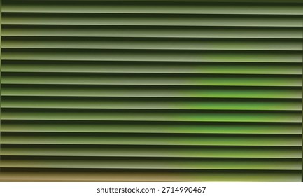 Eine abstrakte Nahaufnahme von grünen horizontalen Fenstern blendet Textur und Muster.
